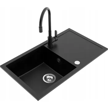 Granitový dřez Jednokomorový granitový dřez Milo Alpha černý