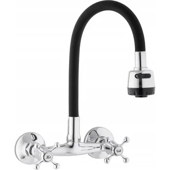 Vodovodní baterie Kuchyňská nástěnná baterie Aqua Sanitary FLEX, stříbrná