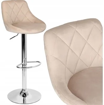 Barová židle Barová Židle eHokery odstíny béžové 105 cm tkanina