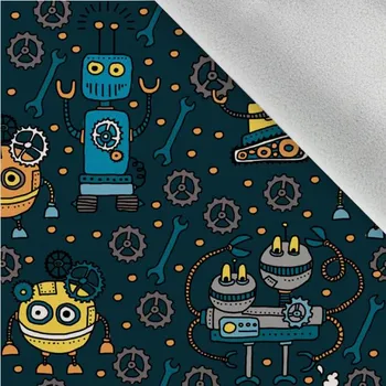 Látka softshell zimní roboty na petrolejové by Takoy®