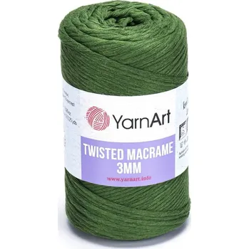 Příze Pletací příze YarnArt TWISTED MACRAME 3mm 787 zelená, 250g/195m