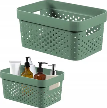 Úložný box Krabička Prolamovaná nádoba bez víka zelená 4,5l Curver