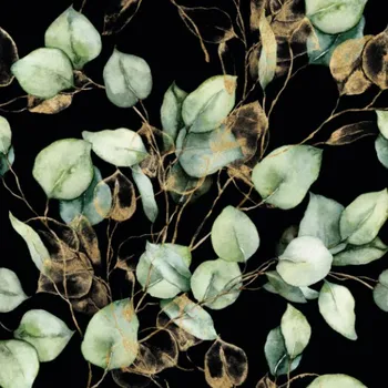 Látka softshell jarní eukalypt černý