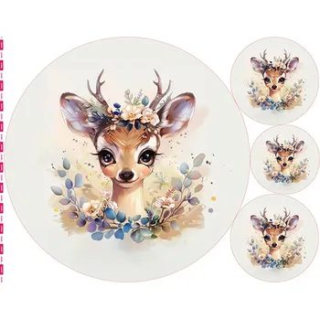 Panel na podložku na hraní / nepromokavý polyester flowers deer