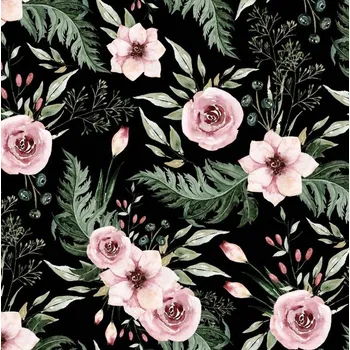 Látka letní softshell v zahradě černá