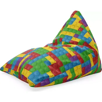 Sedací pytel Sablio Sedací vak Triangl Barevná stavebnice: 120 x 100 x 100 cm