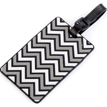 Náramek Jmenovka / visačka na kufr, velké, 3 šedá perlová