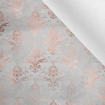 Látka matná na plavky, fitness oblečení Glamour šedý s růžovou