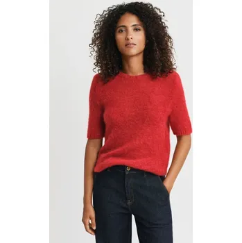 Dámský svetr SVETR GANT MOHAIR BLEND SS C-NECK RUBY RED