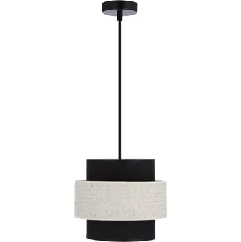 Závěsné moderní osvětlení BENTA - 1xE27, 40W, černé / krémové
