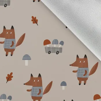 Softshell zimní liška na houbách