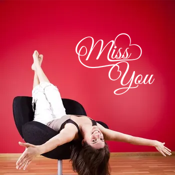 samolepka Sablio Samolepka na zeď: nápis Miss You - 60x47 cm