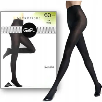 Dámské punčochy Gatta Rosalia punčocháče mikrovlákno 60 DEN matné, krycí vel 4-L nero