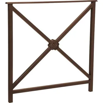 Zábradlí Procity Zábradlí Héritage, délka 800 mm, bez madel, jednoduchý kříž s růžicí, barva hnědá RAL8017