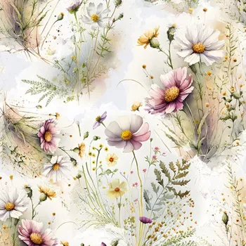 Tyl s krajkou margarétky