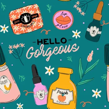 Látka s potiskem kočárkovina TD/NS Beauty Hello Gorgeous