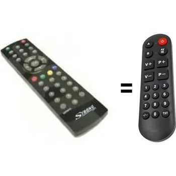 Dálkový ovladač Strong DVBT - SRT5004, SRT5011, SRT5025, SRT6011, SRT6510 náhradní dálkový ovladač pro seniory.