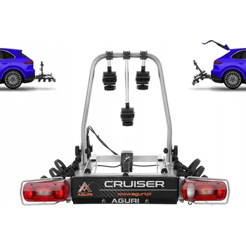 Nosič kol NOSIČ KOL NA TAŽNÉ ZAŘÍZENÍ PLATFORMA PRO 3 KOLA AGURI UZAMYKATELNÝ SKLOPNÝ