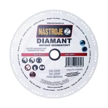 Řezný kotouč Kotouč diamantový s chladícími segmenty vakuově pájený 180x2,0x22mm na kov