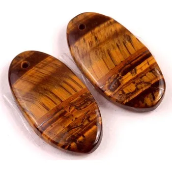 Vrtané Párové Kabošony Tygří Oko č.VP3 (23x12x5mm)