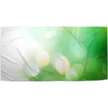 Osuška Sablio Ručník Zelená abstrakce - 50x100 cm