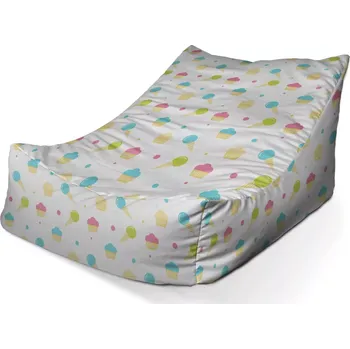 Sedací pytel Sablio Sedací vak Lounge Zmrzlinky s muffiny - 80 x 95 x 50 cm