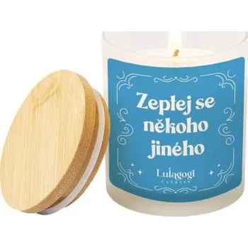 Žertovný předmět Zeptej se někoho jiného - vonná svíce s potiskem- Tričkový.cz