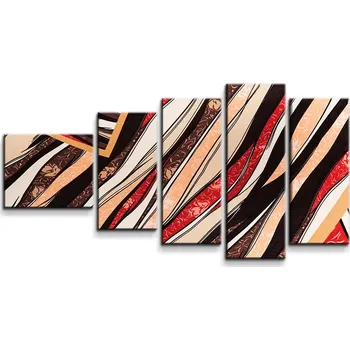 Obraz Sablio Obraz - 5-dílný Pruhovaný motiv - 100x60 cm