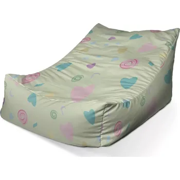 Sedací pytel Sablio Sedací vak Lounge Srdíčka a spirály XL - 80 x 95 x 50 cm