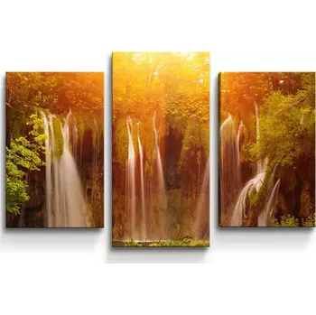 Obraz Sablio Obraz - 3-dílný Vodopád - 75x50 cm
