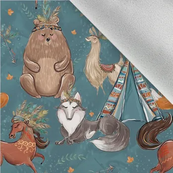 Látka softshell zimní 360 g - indiana boy tyrkys