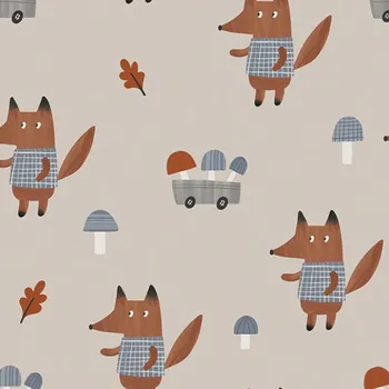 Funkční úplet na trička liška na houbách