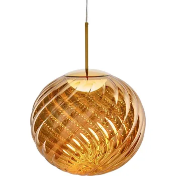 Tom Dixon LED závěsné světlo Whirl, zlaté, 45 cm, plast, stmívatelné zlato 1 x 9 W LED - Doprava zdarma