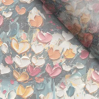 Měkký tyl malovaná srdce