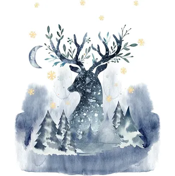 Imitace bavlněného plátna PANEL XL 80x100 zimní jelen