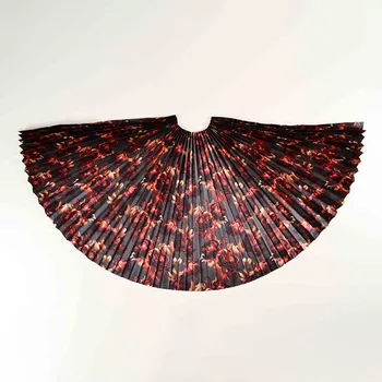 Panel dětská plisovaná půlkolová sukně polomatný satén pivoňky na šedém - limitka