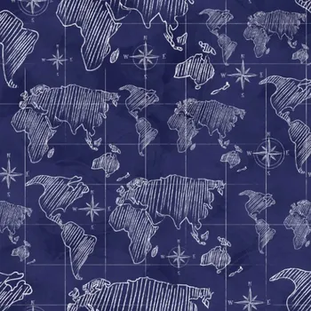 Látka na plavkové šortky mapa světa