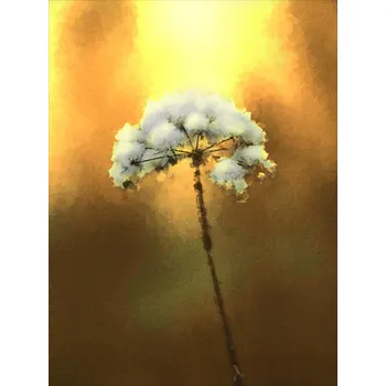 Funkční počesaná teplákovina PANEL 78x104 cm pod sněhem