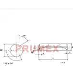 Kolík válcový rýhovaný DIN 1473 12x70