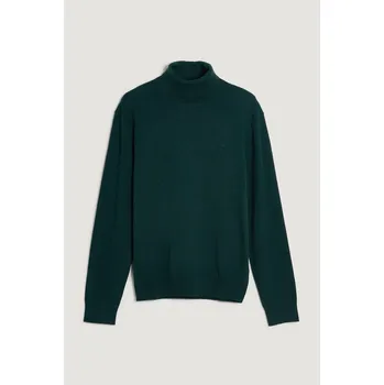 Pánský svetr ROLÁK GANT COTTON CASHMERE TURTLENECK TARTAN GREEN