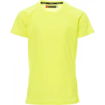Payperwear Dětské technicko-sportovní tričko Runner s raglánovými rukávy Barva: žlutá fluorescentní, Velikost: 7-8 let