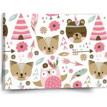Obraz Sablio Obraz Lesní zvířátka - 150x110 cm
