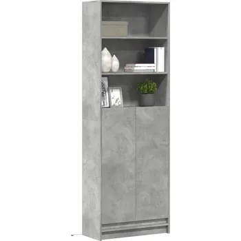 Příborník a kredenc zahrada-XL Skříň highboard s LED betonově šedá 69 x 32,5 x 200 cm kompozit 3307908