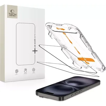 Tech-Protect Quick Set+ 2-Pack Tvrzená skla na iPhone 16 / 15 čirá