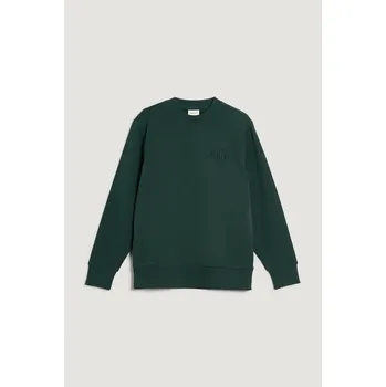 Pánská mikina MIKINA GANT REG TONAL SHIELD C-NECK SWEAT TARTAN GREEN