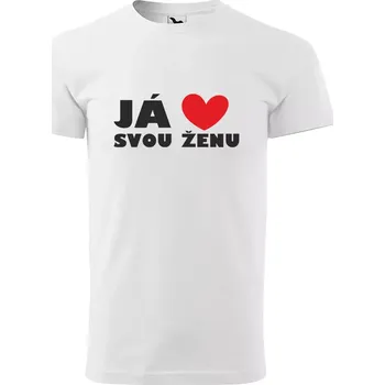 Pánské tričko Sablio Tričko s potiskem Já miluju svou ženu - bílé 5XL