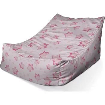 Sedací pytel Sablio Sedací vak Lounge Růžové hvězdičky - 80 x 95 x 50 cm