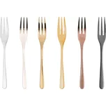 Sambonet Sada 6 nerezových dezertních vidliček, Taste – multicolor 52553XA5