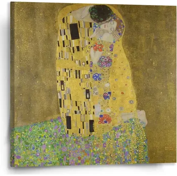 Obraz Sablio Obraz Polibek - Gustav Klimt - 110x110 cm