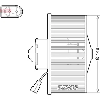 Ventilátor topení a klimatizace vnitřní ventilátor DENSO DEA10054